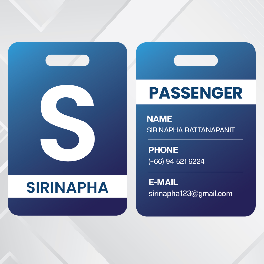 Passenger luggage tag collection 2