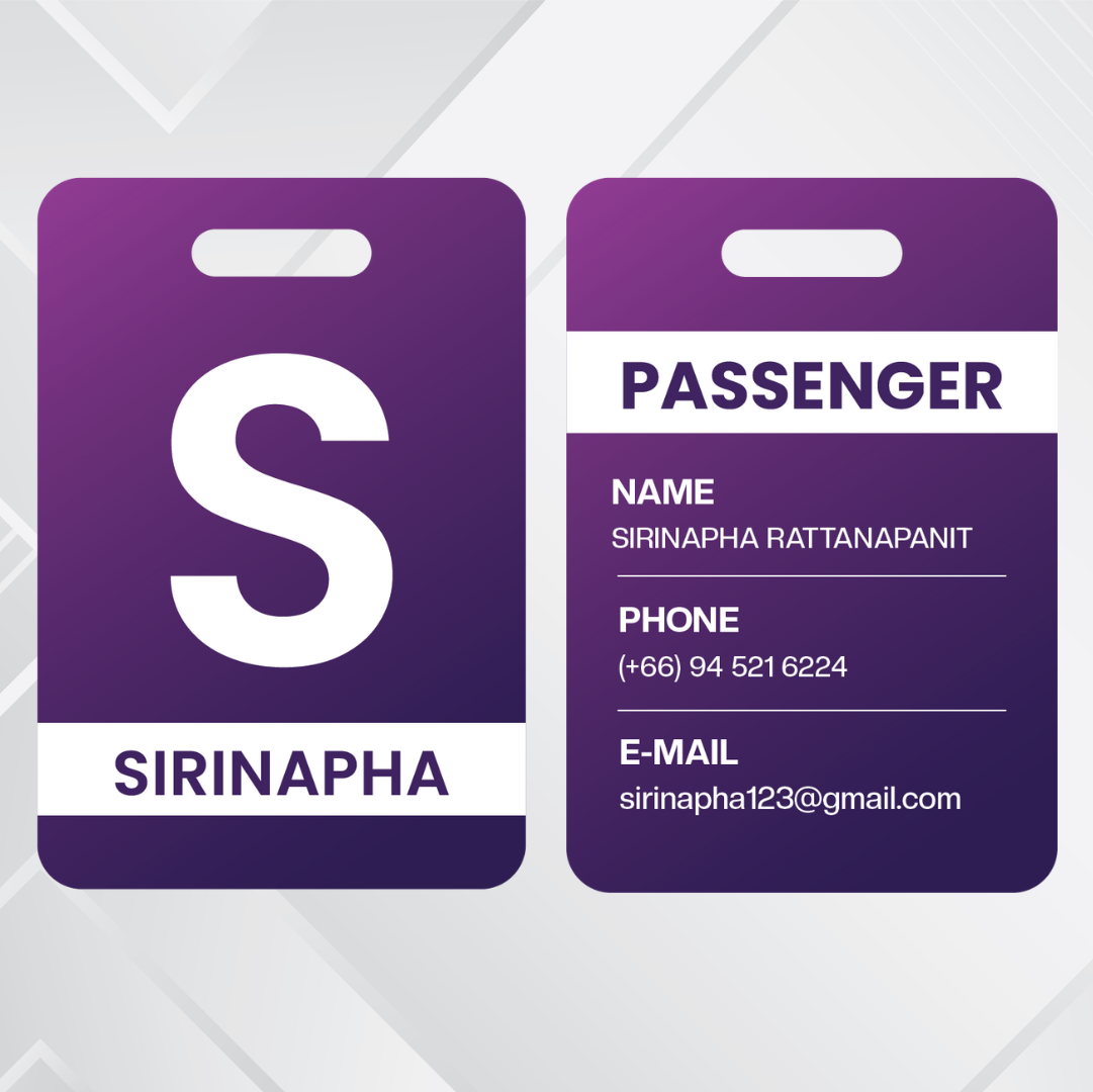 Passenger luggage tag collection 2
