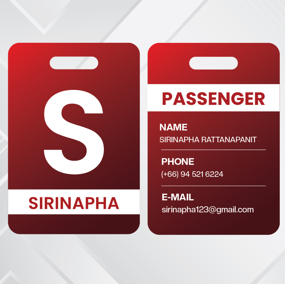 Passenger luggage tag collection 2