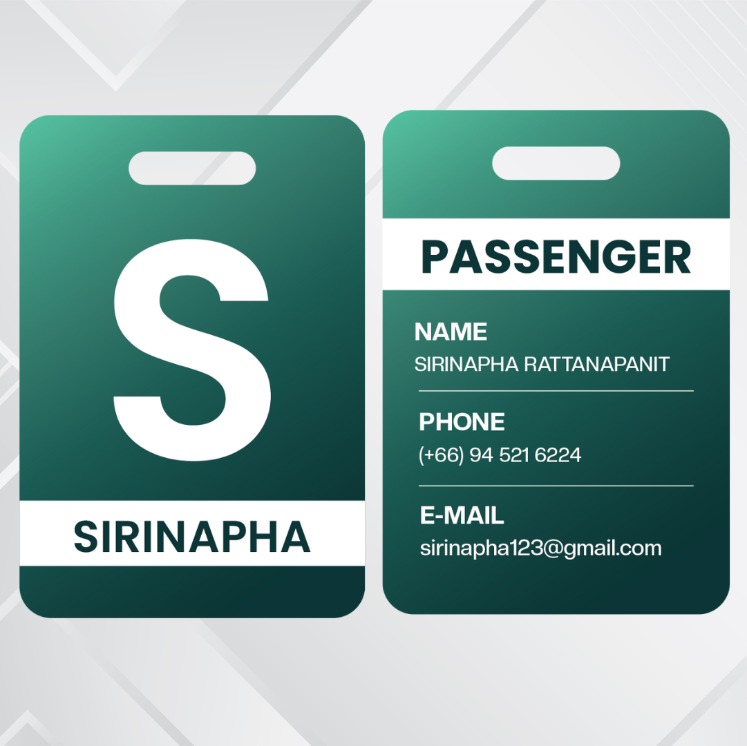 Passenger luggage tag collection 2