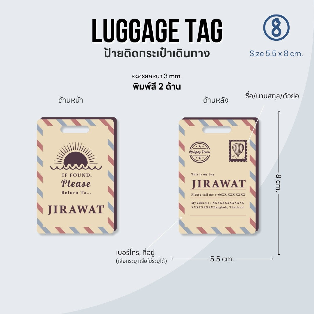 Passengers luggage tag