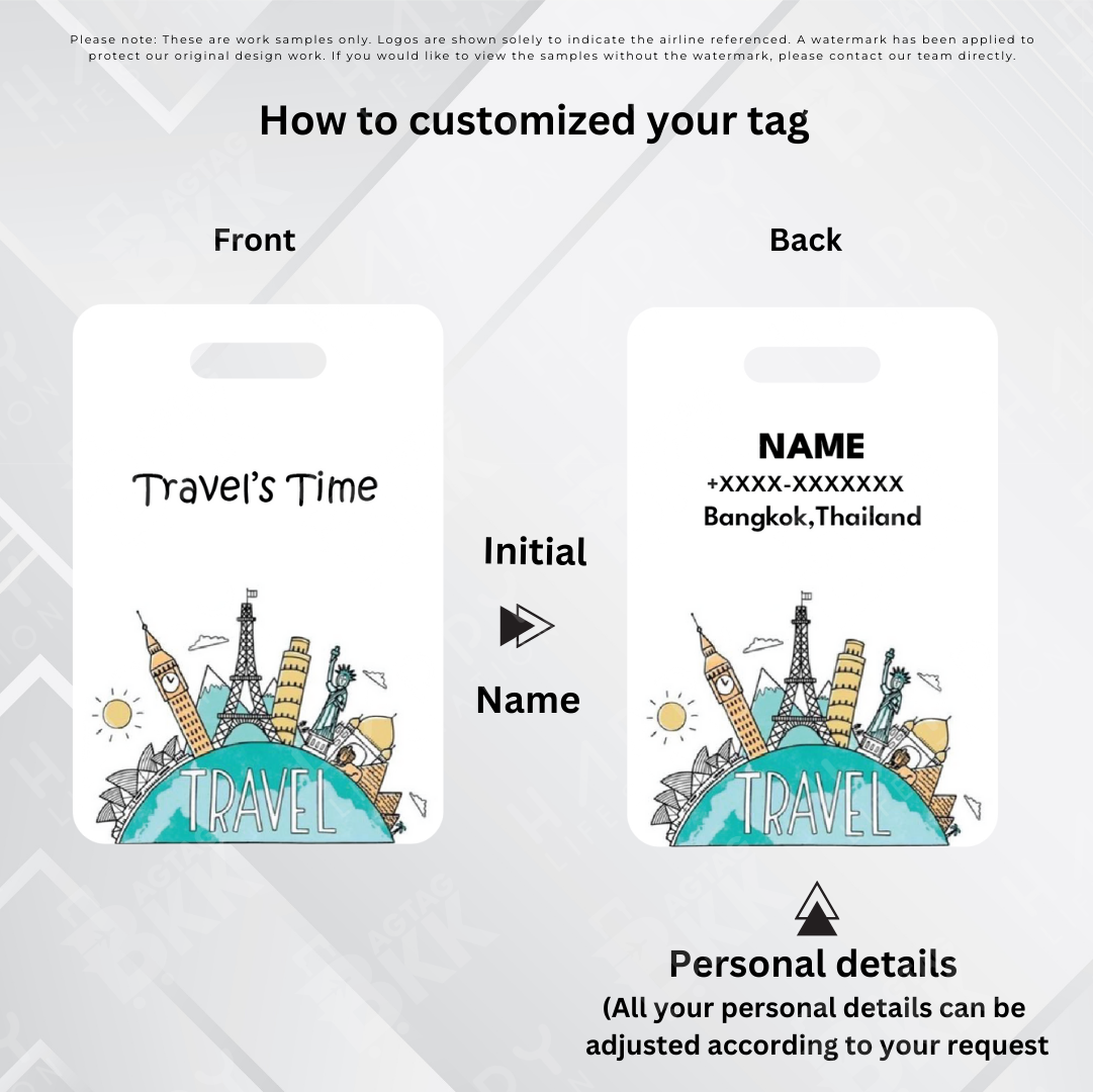 Passengers luggage tag