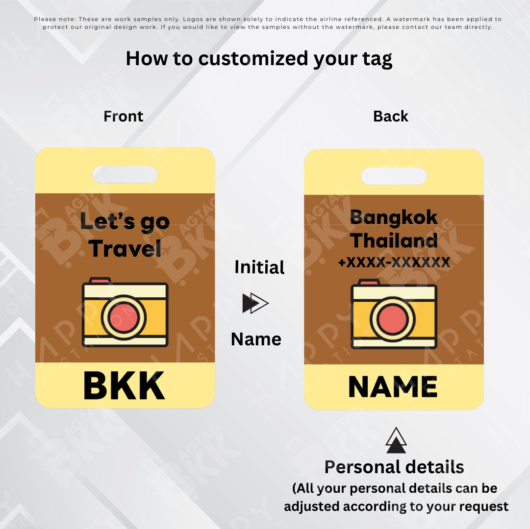 Passengers luggage tag