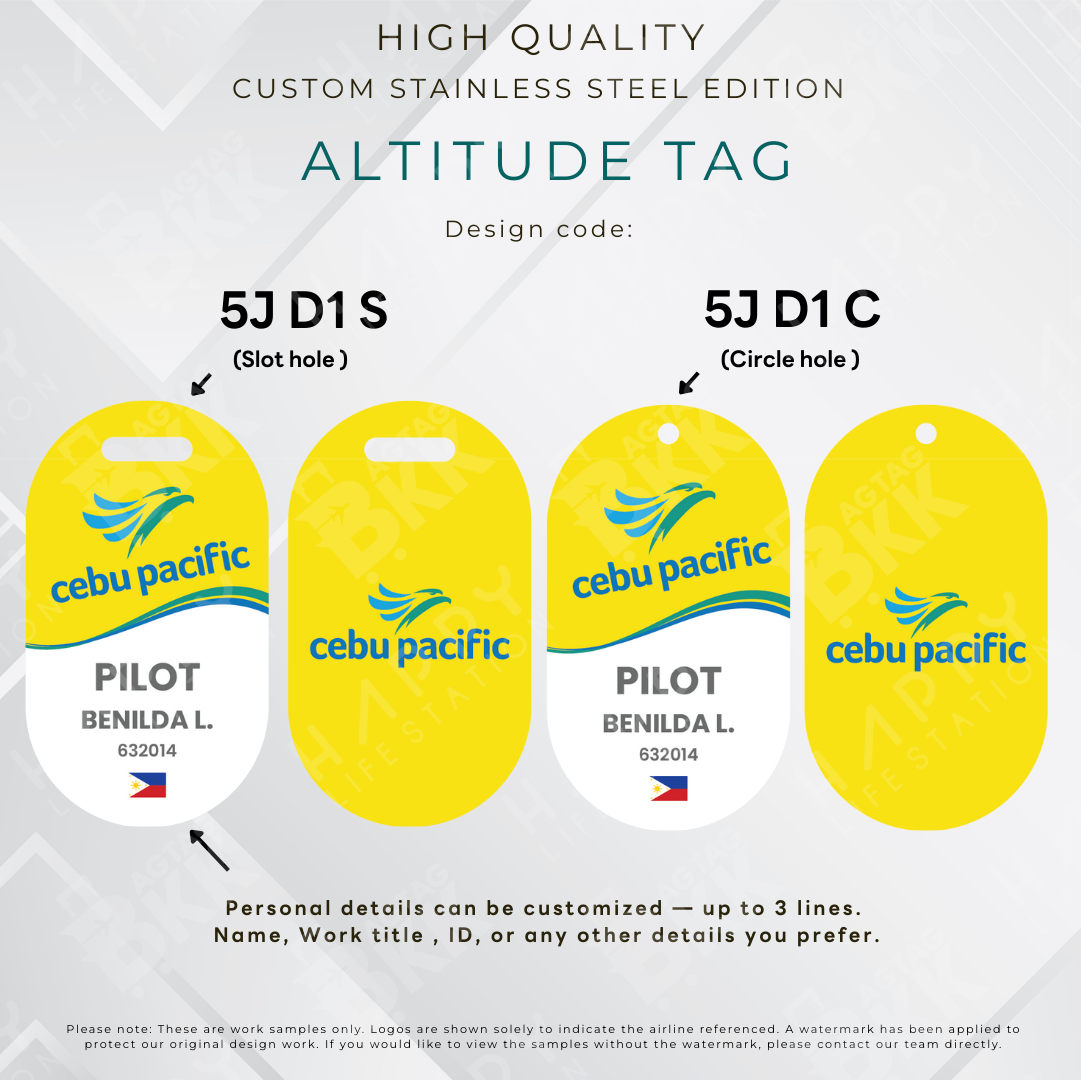 Cebu Pacific - Altitude Tag ( Stainless Steel Luggage Tag)