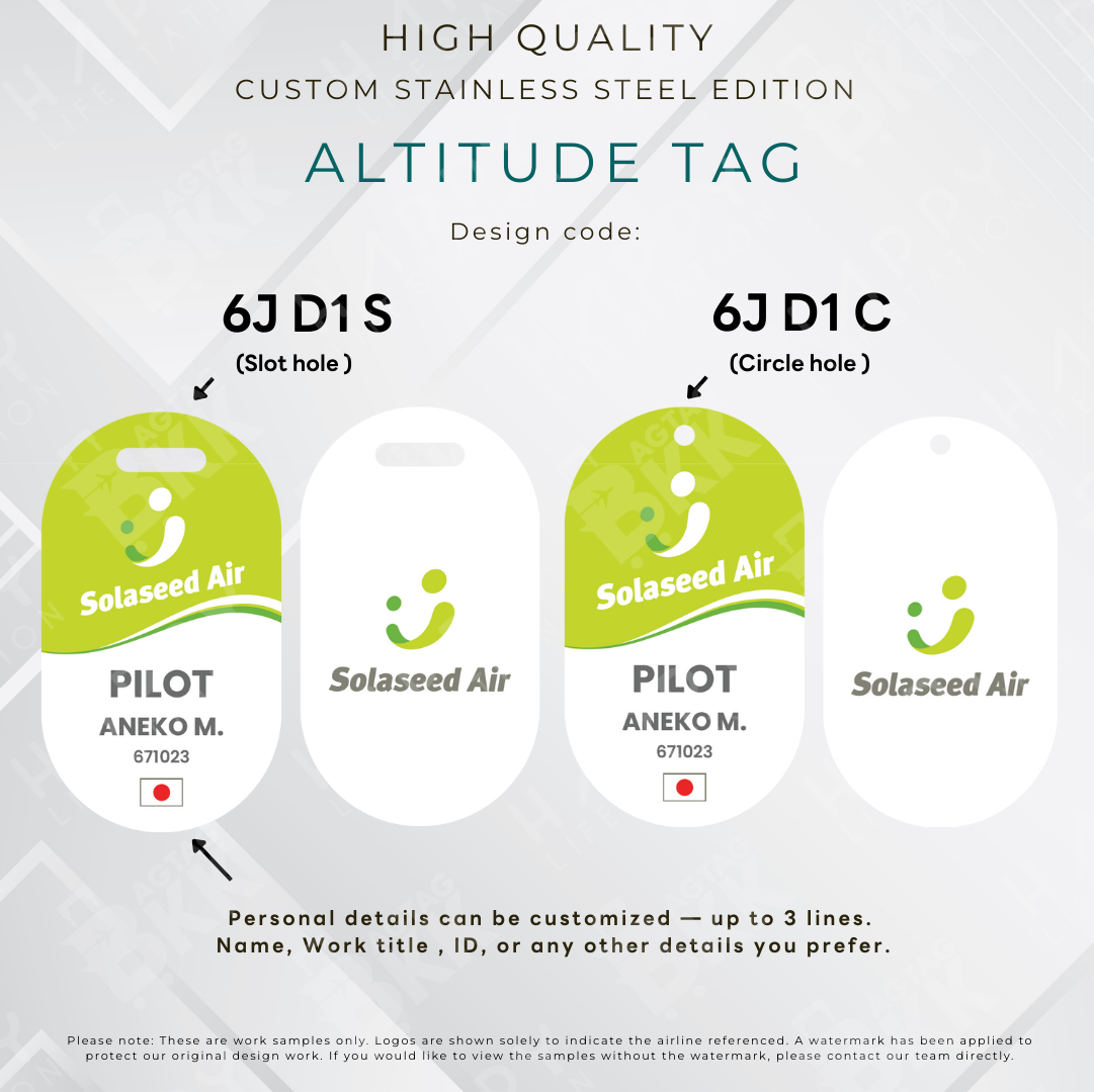 Solaseed - Altitude Tag ( Stainless Steel Luggage Tag)