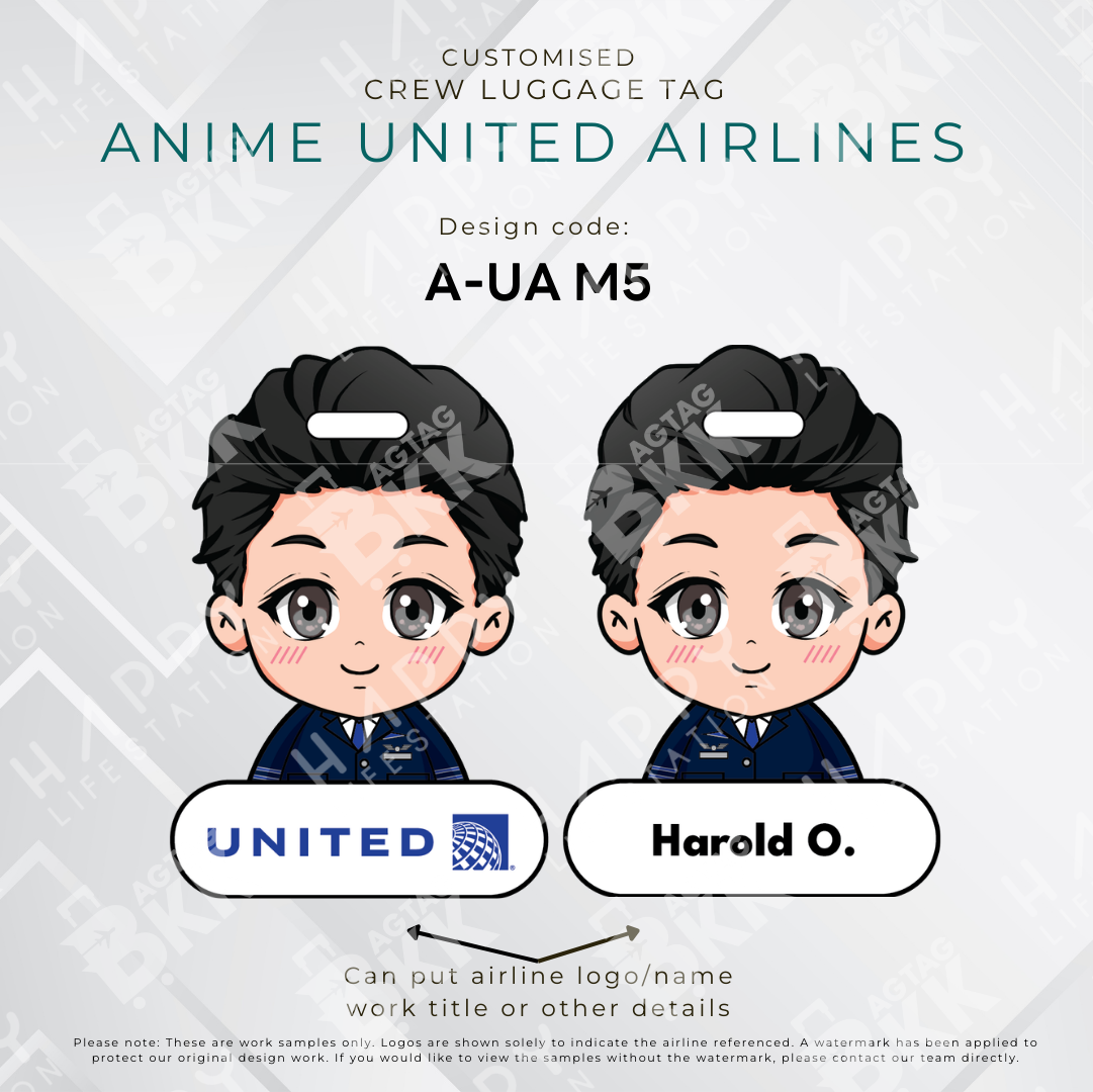 Anime - United Airlines Crew