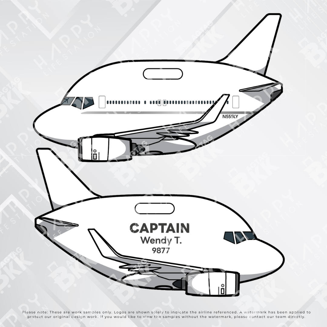 Airplane tag (Boeing 737)