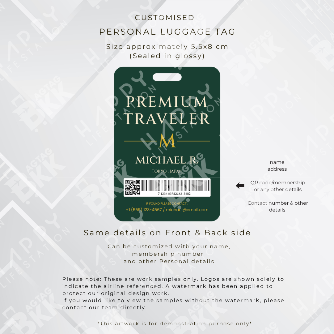 Frequent Flyer luggage tag - Premium Design 4