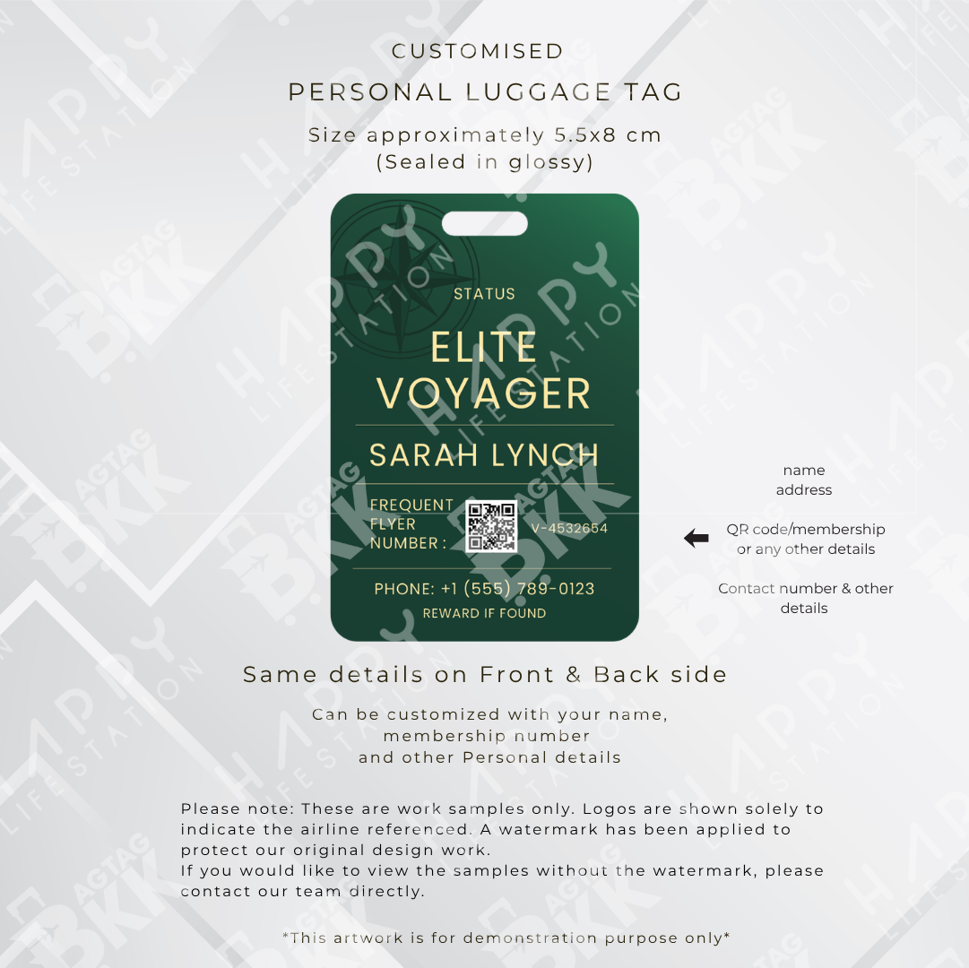Frequent Flyer luggage tag - Premium Design 5