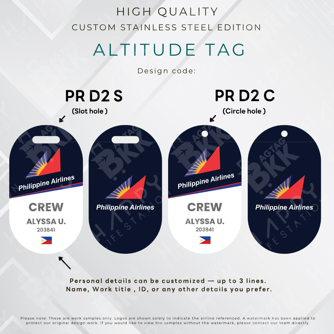 Philippine Airlines - Altitude Tag ( Stainless Steel Luggage Tag)