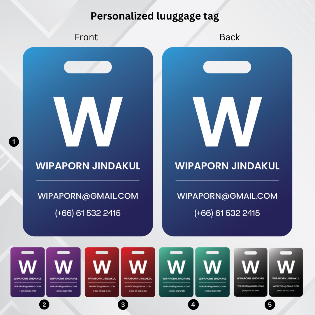 Passenger luggage tag collection 2