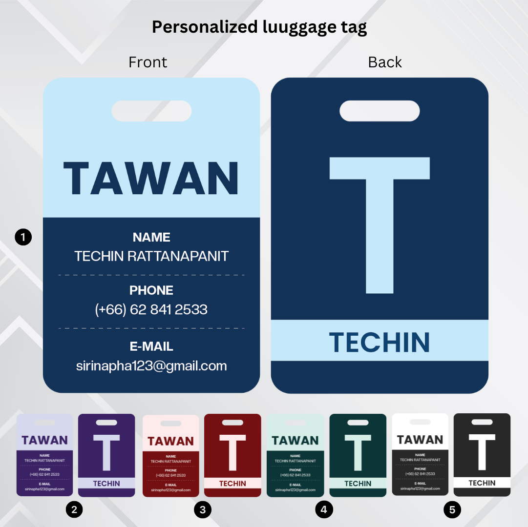 Passenger luggage tag collection 2