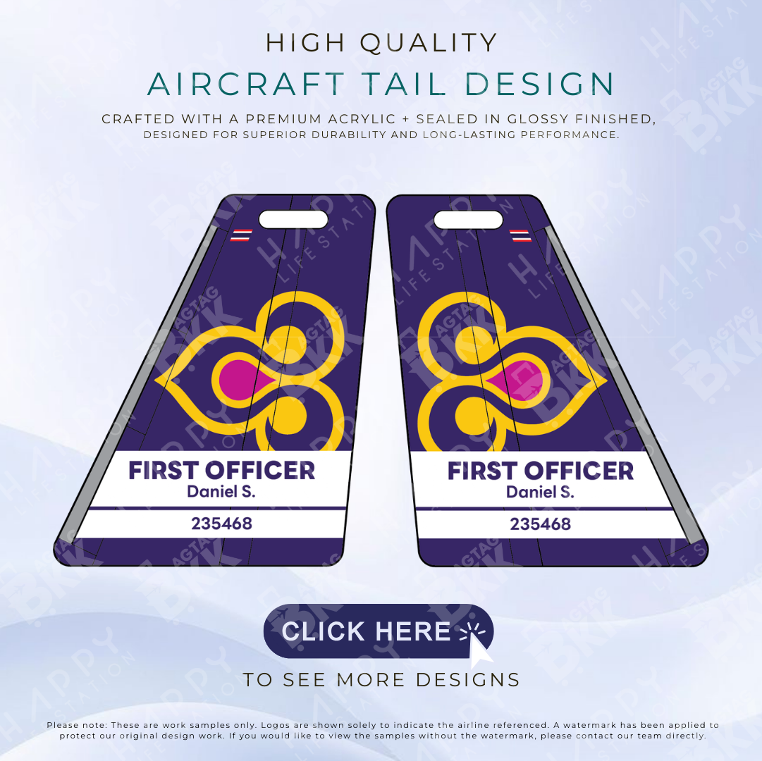 Aircraft Tail Design Luggage Tags Collection | BAGTAGBKK