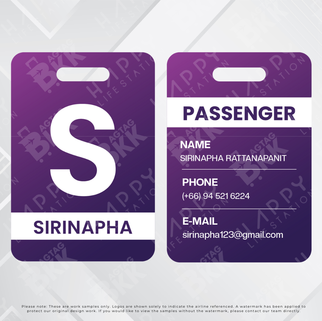Passenger luggage tag collection 2