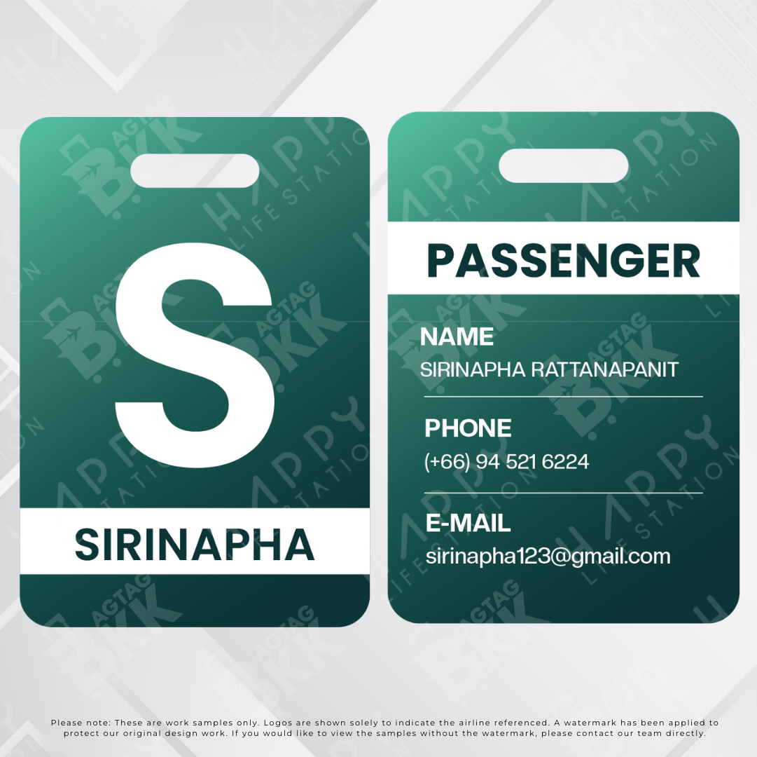 Passenger luggage tag collection 2