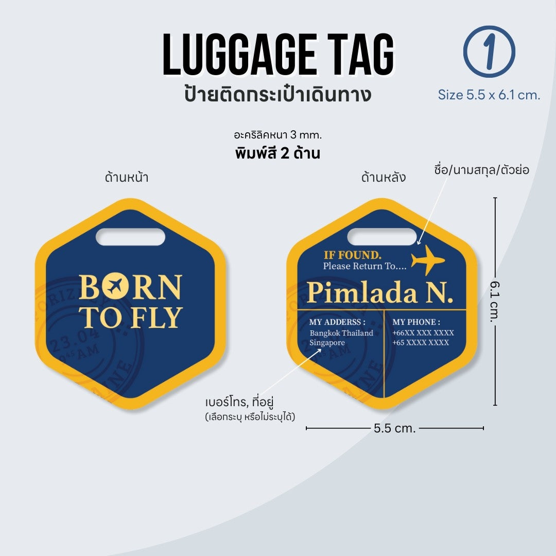 Passengers luggage tag