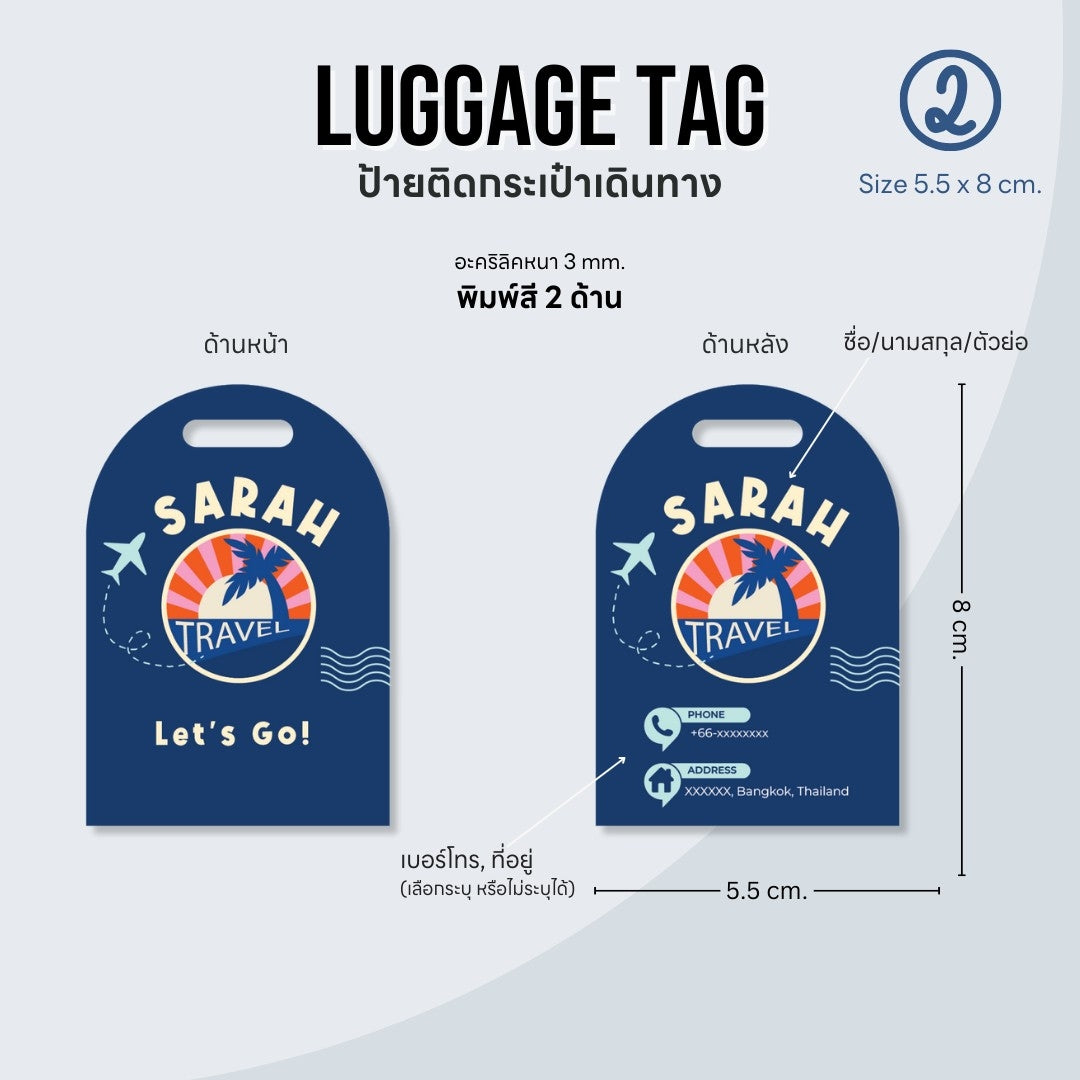 Passengers luggage tag