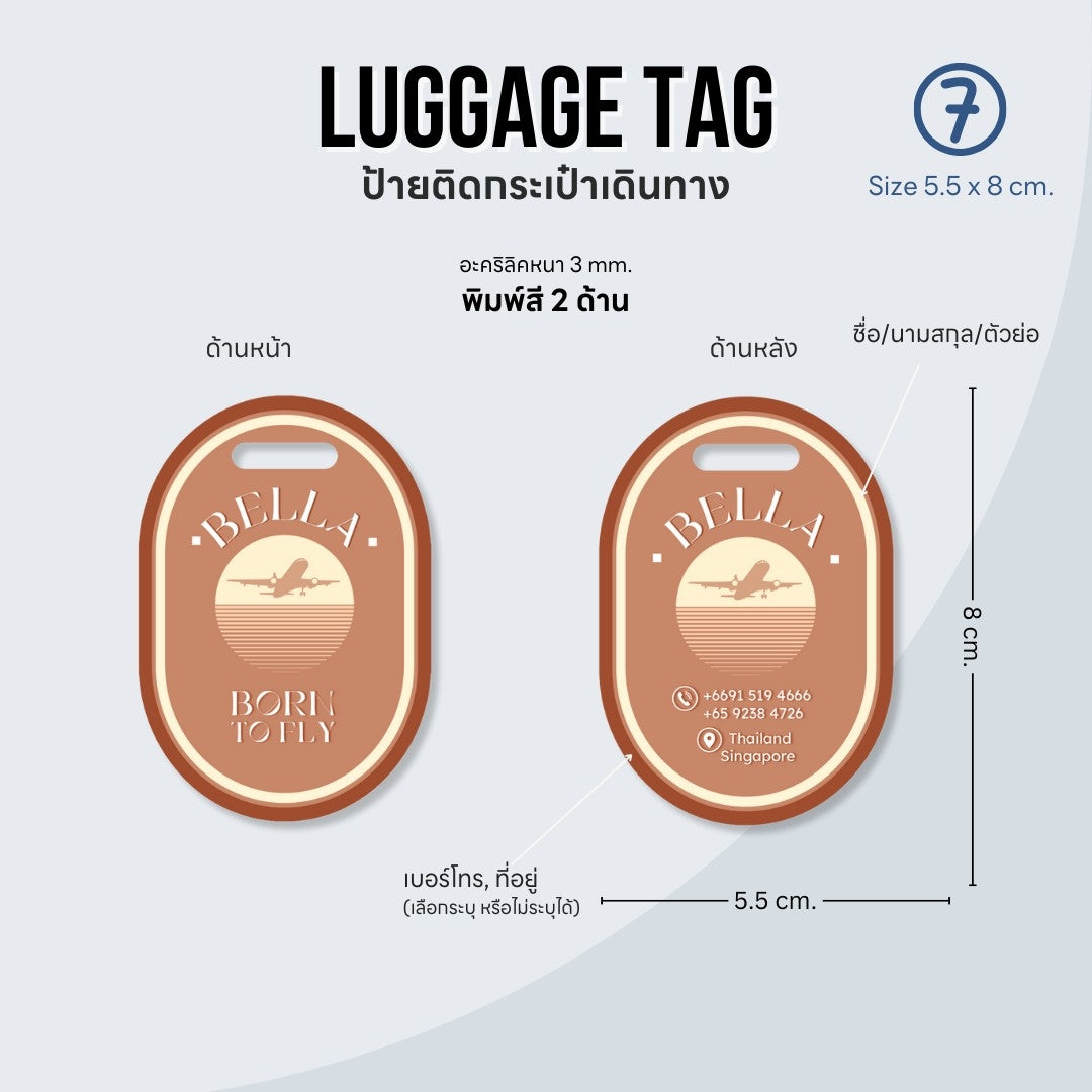 Passengers luggage tag