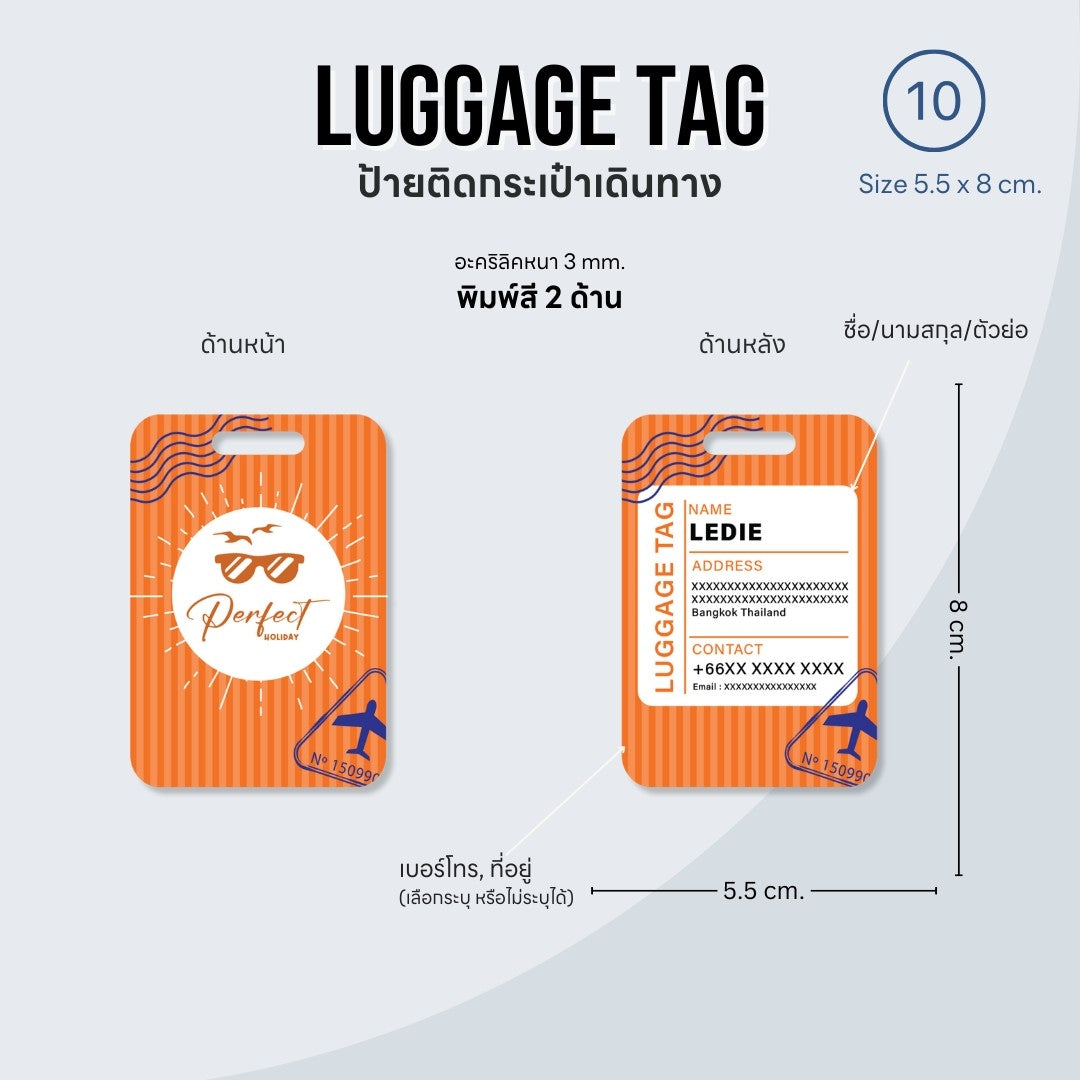 Passengers luggage tag