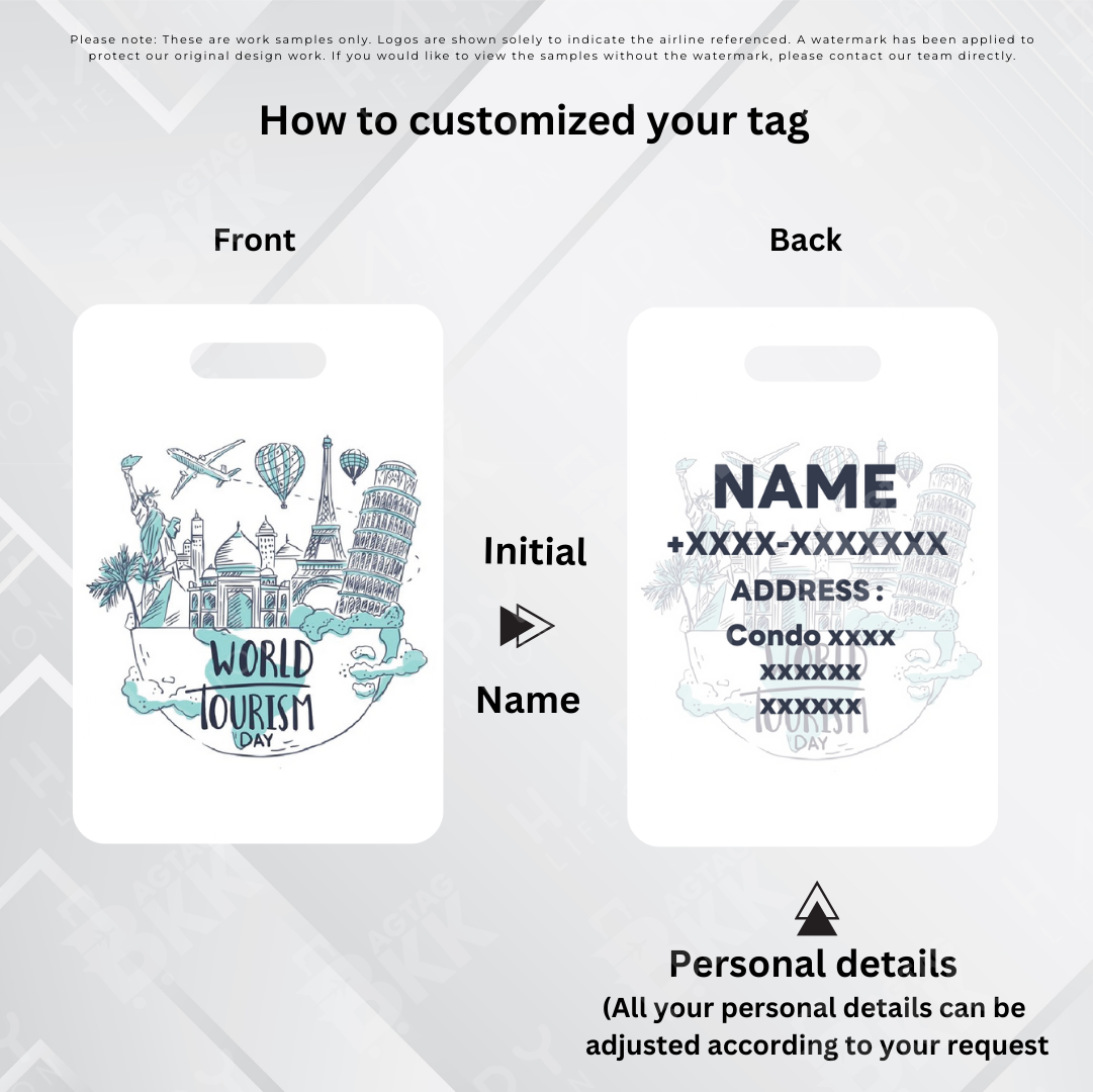 Passengers luggage tag