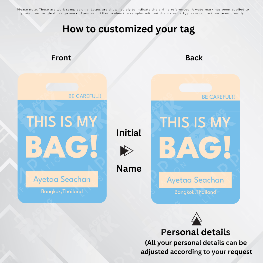 Passengers luggage tag