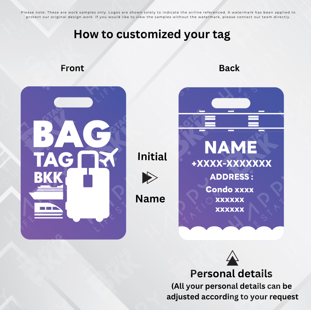Passengers luggage tag