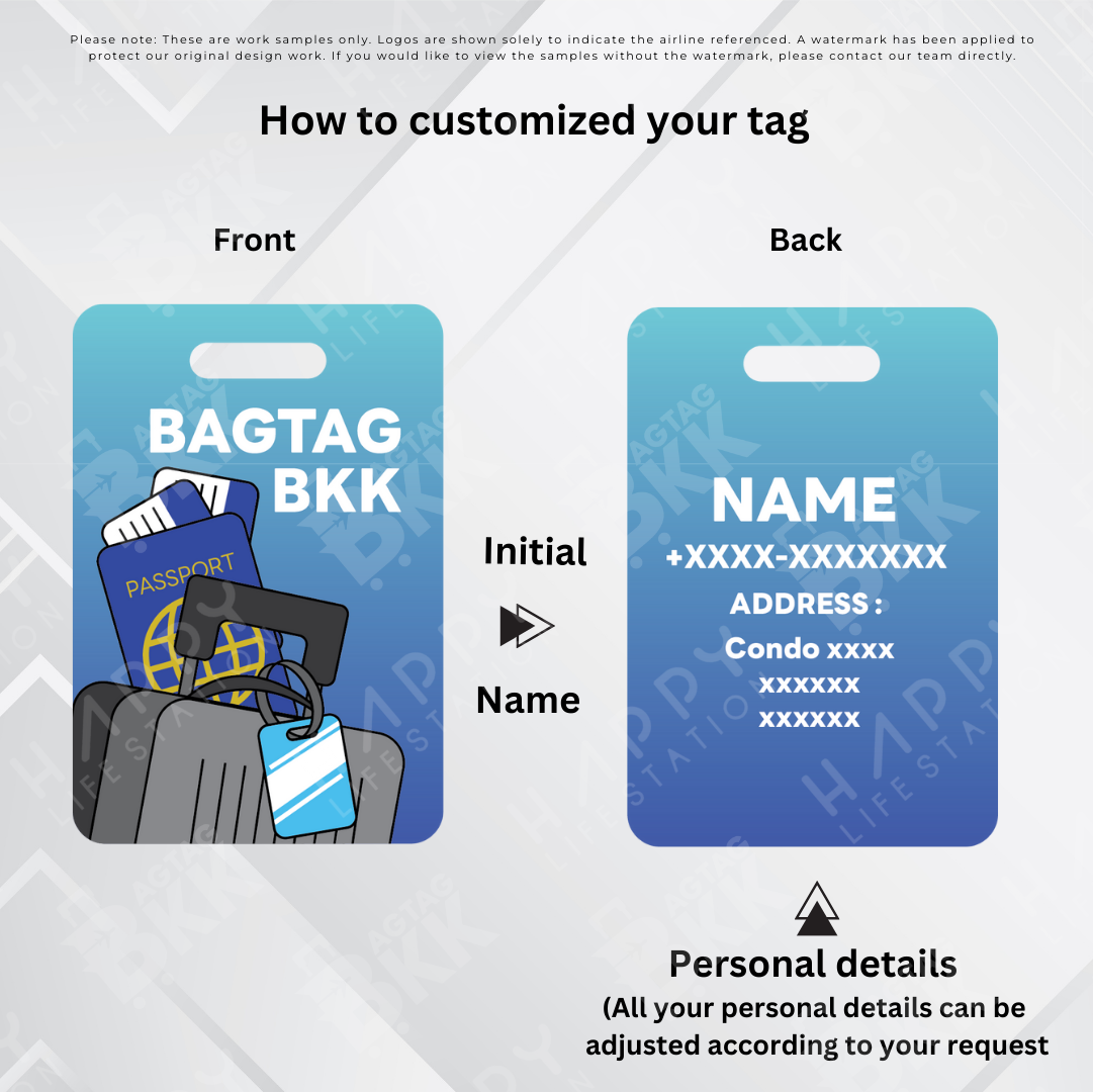 Passengers luggage tag