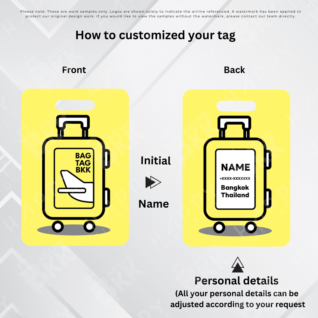 Passengers luggage tag