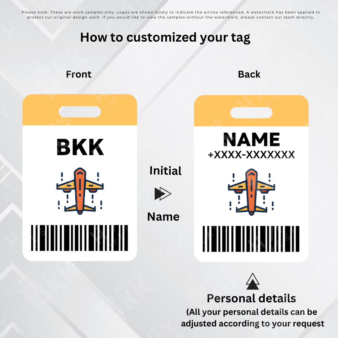 Passengers luggage tag