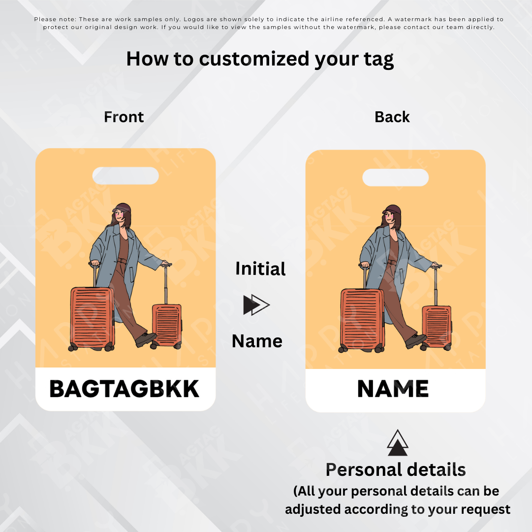 Passengers luggage tag