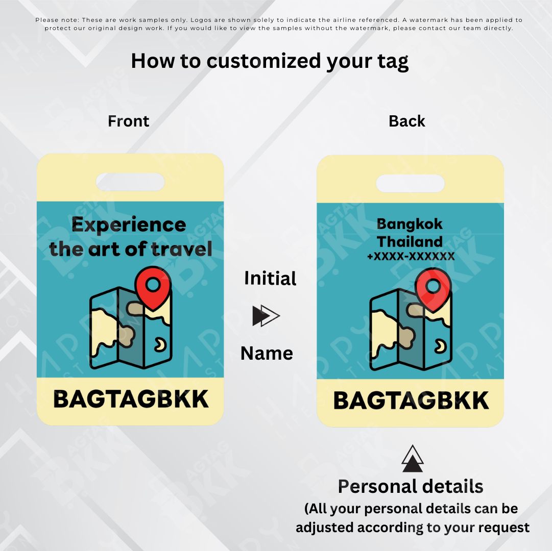Passengers luggage tag
