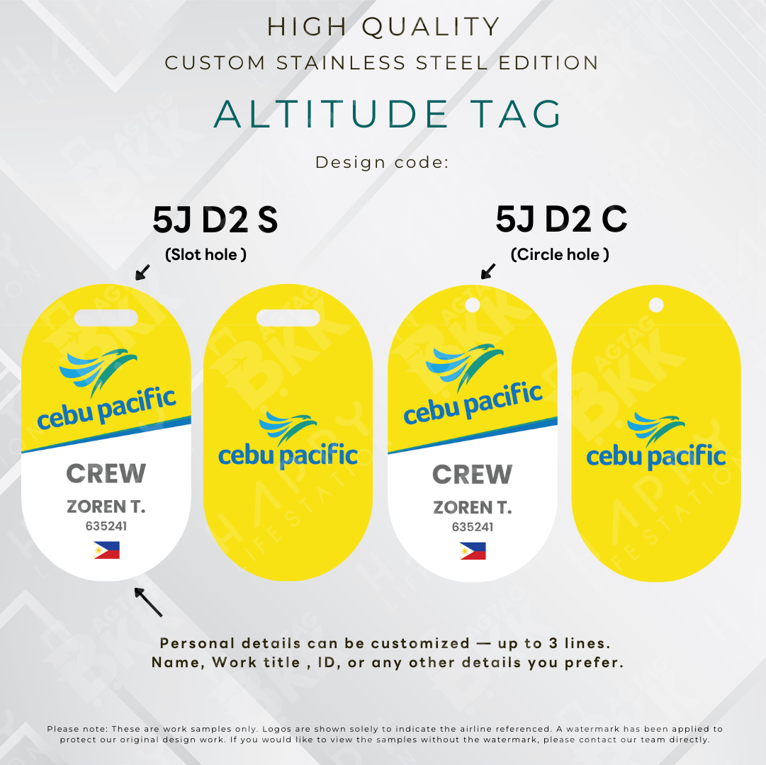 Cebu Pacific - Altitude Tag ( Stainless Steel Luggage Tag)