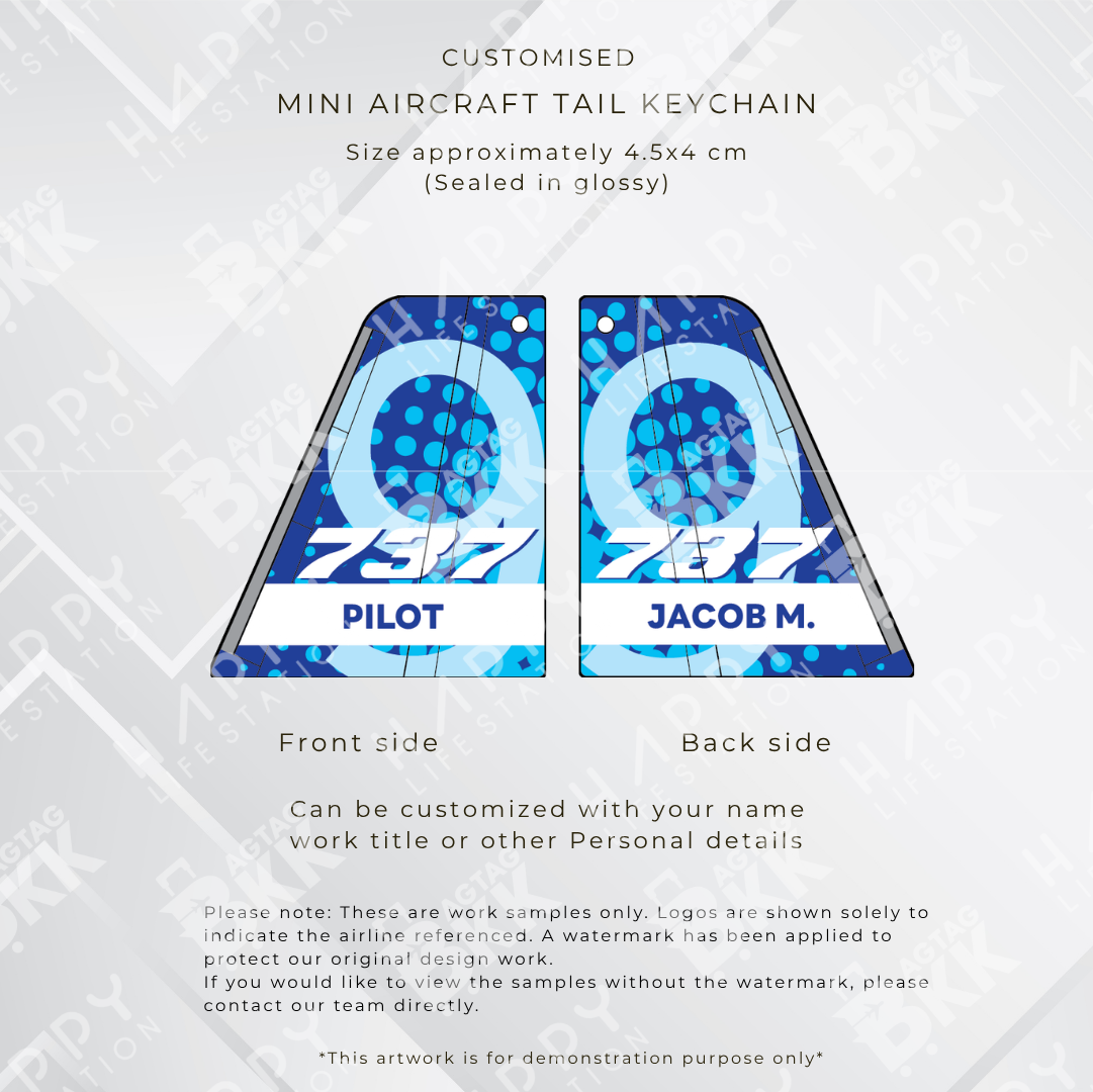 mini Aircraft tail keychain - Boeing
