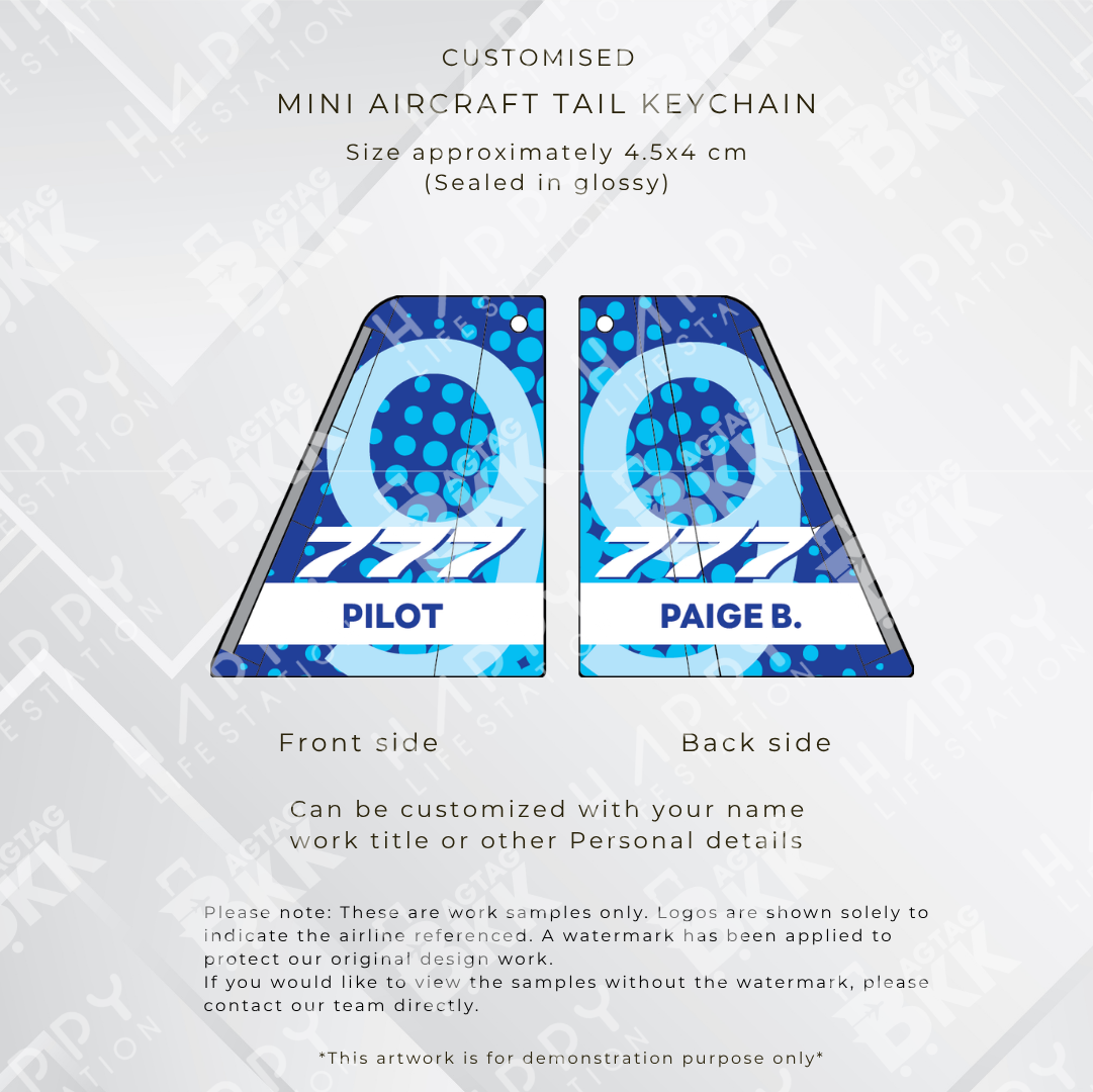 mini Aircraft tail keychain - Boeing