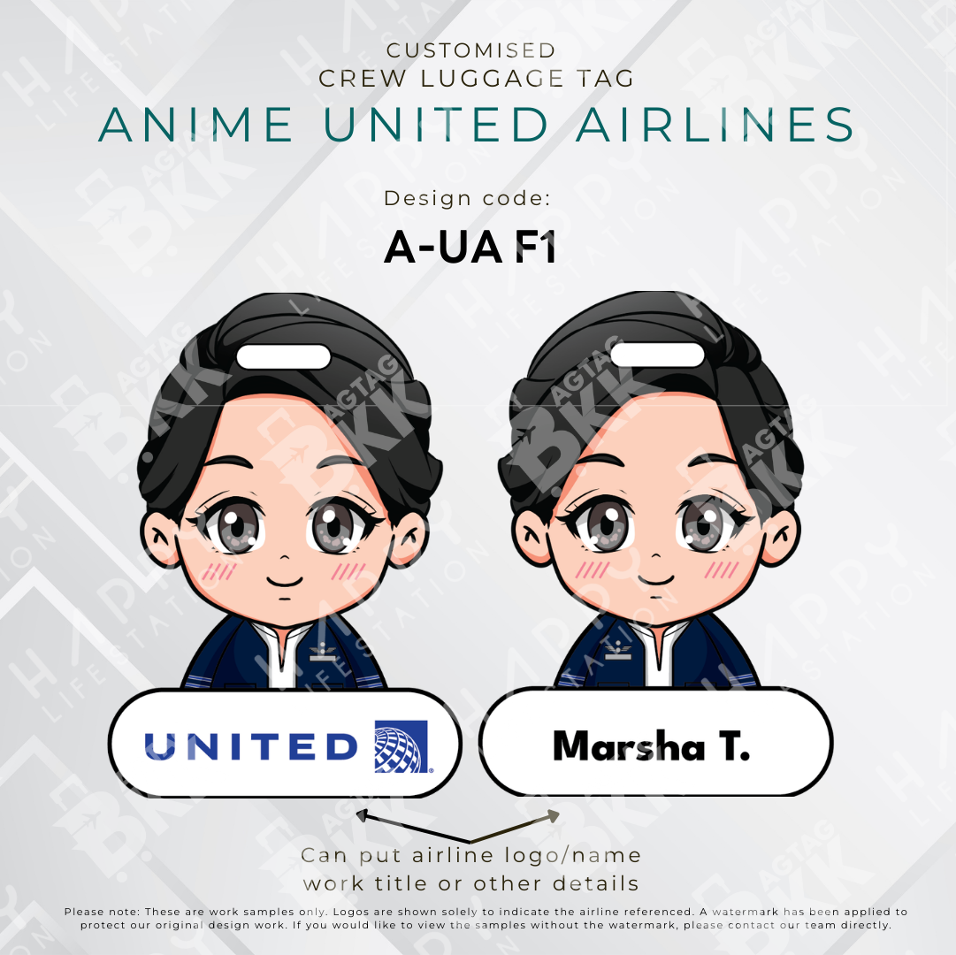 Anime - United Airlines Crew
