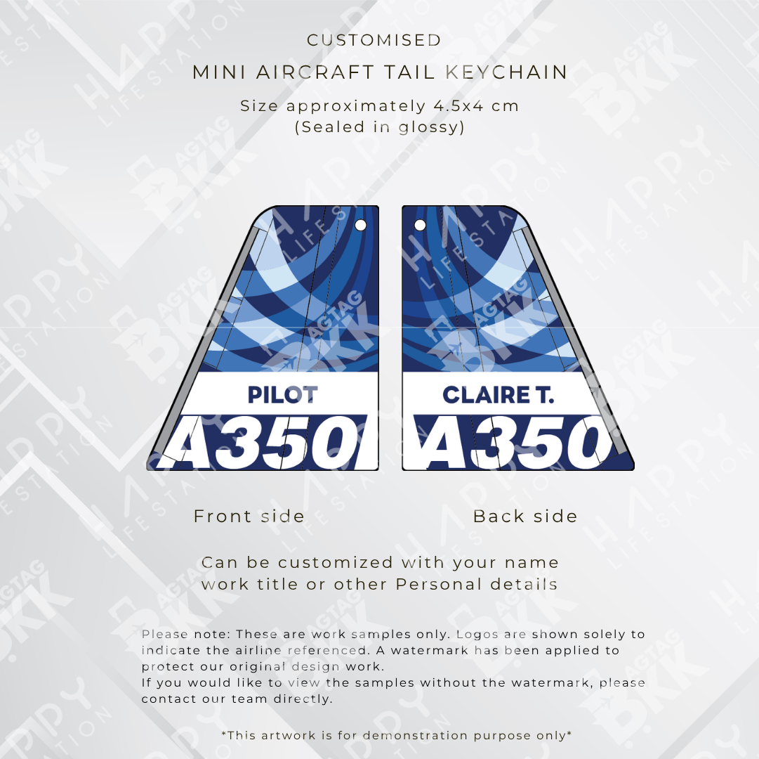 mini Aircraft tail keychain - Airbus