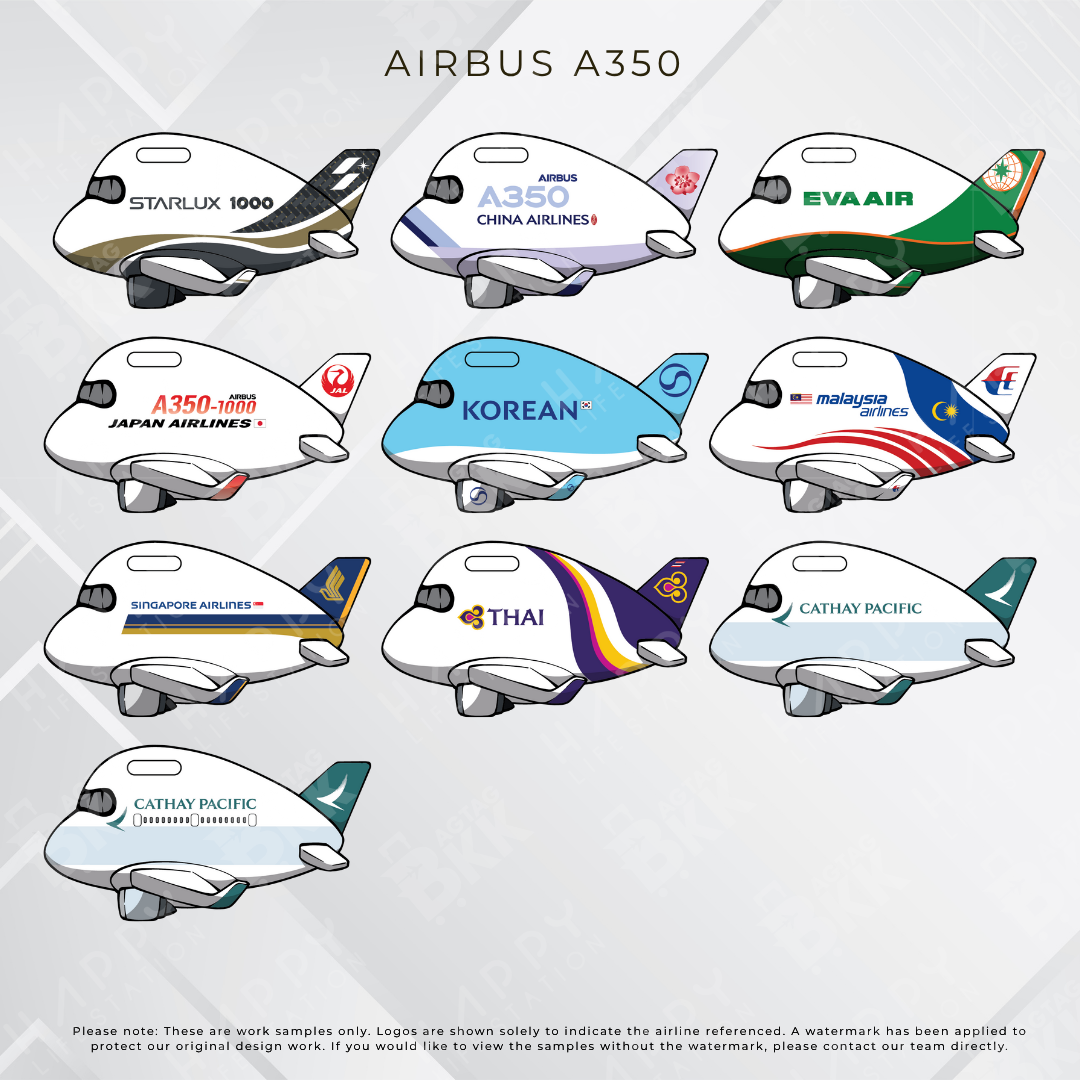 Airplane tag (AIRBUS A350) Old Version