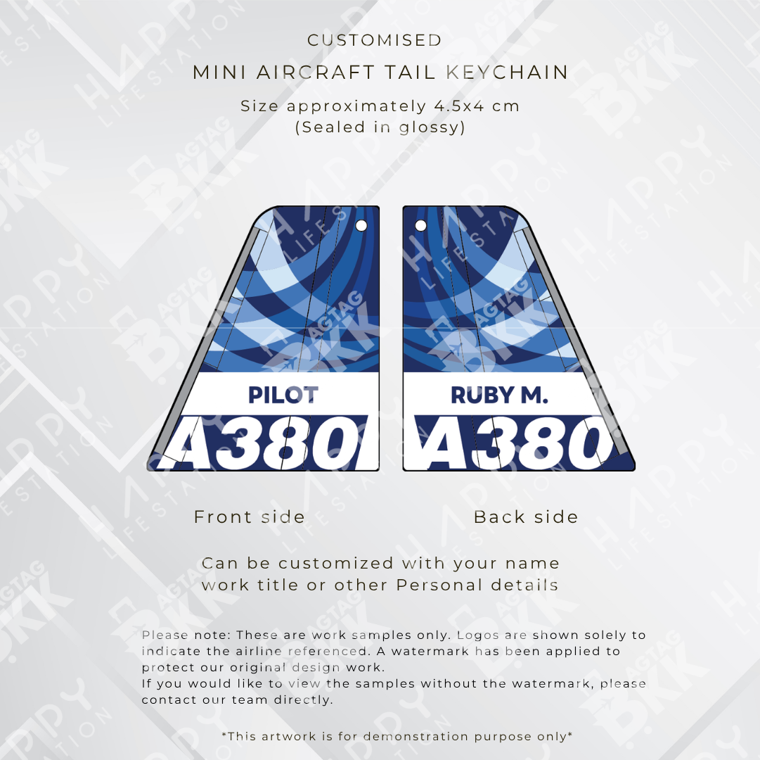 mini Aircraft tail keychain - Airbus