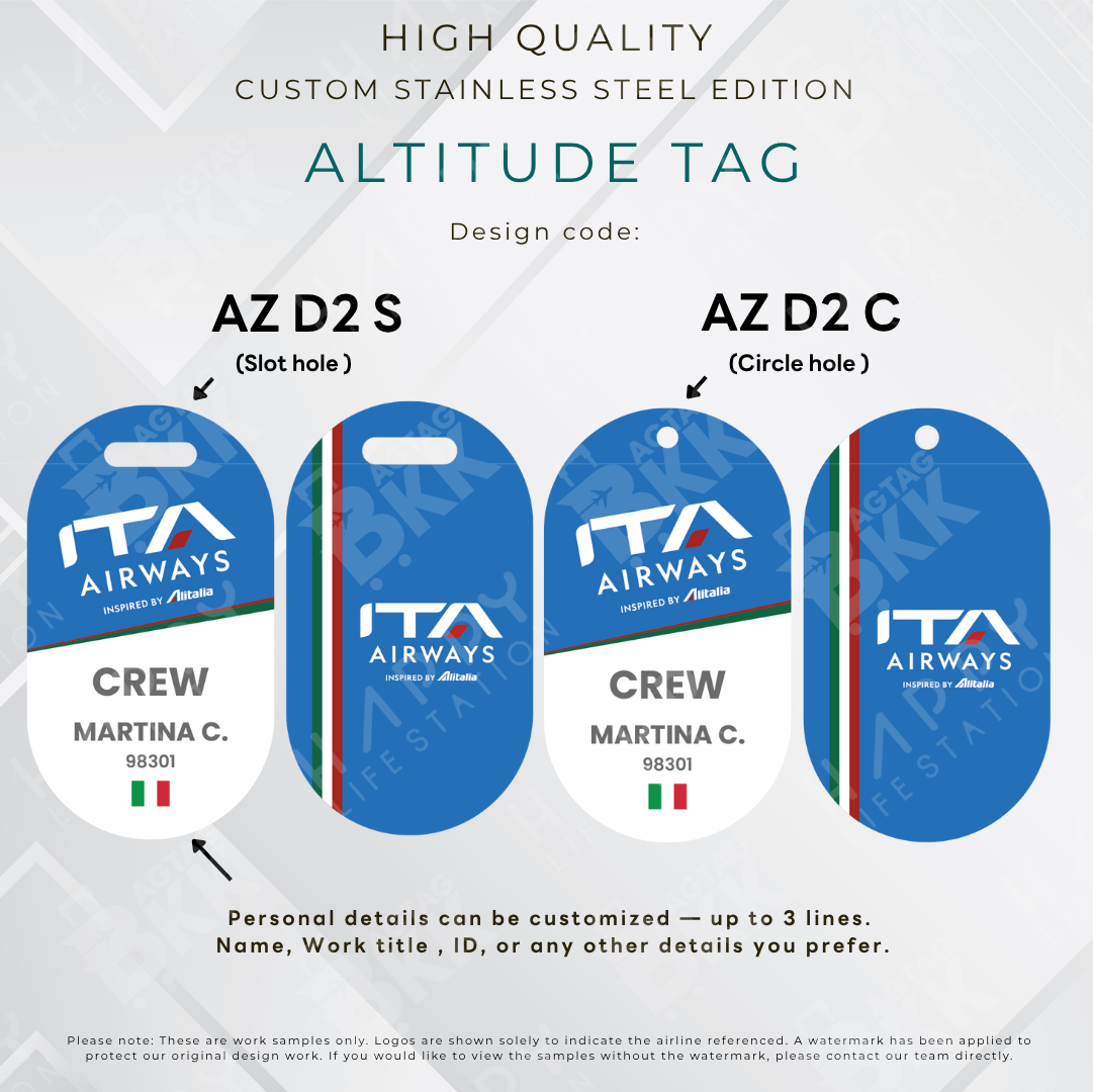ITA - Altitude Tag ( Stainless Steel Luggage Tag)