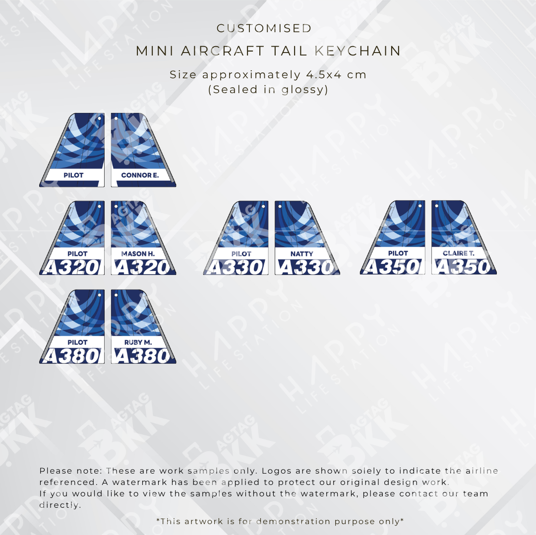 mini Aircraft tail keychain - Airbus