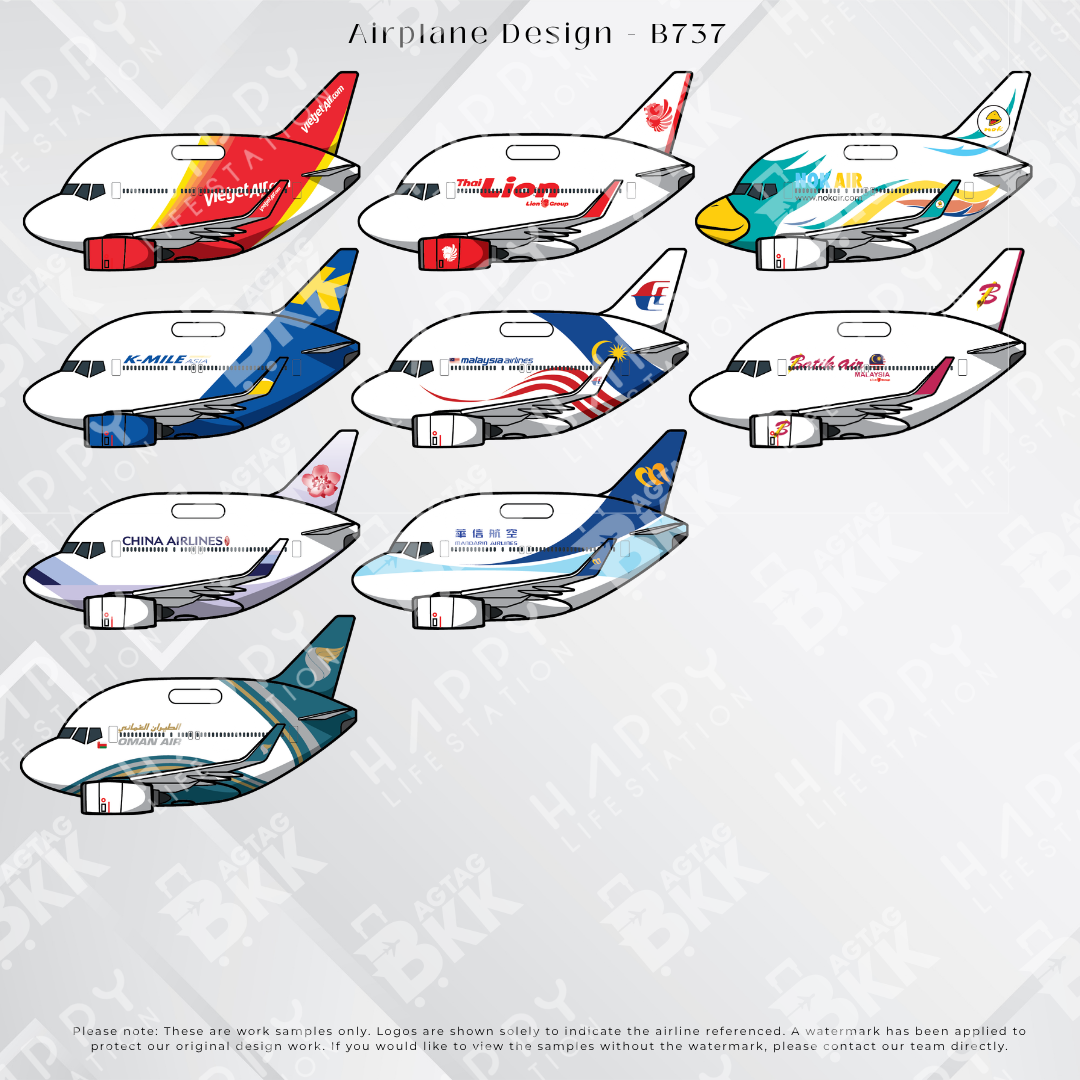 Airplane tag (Boeing 737)