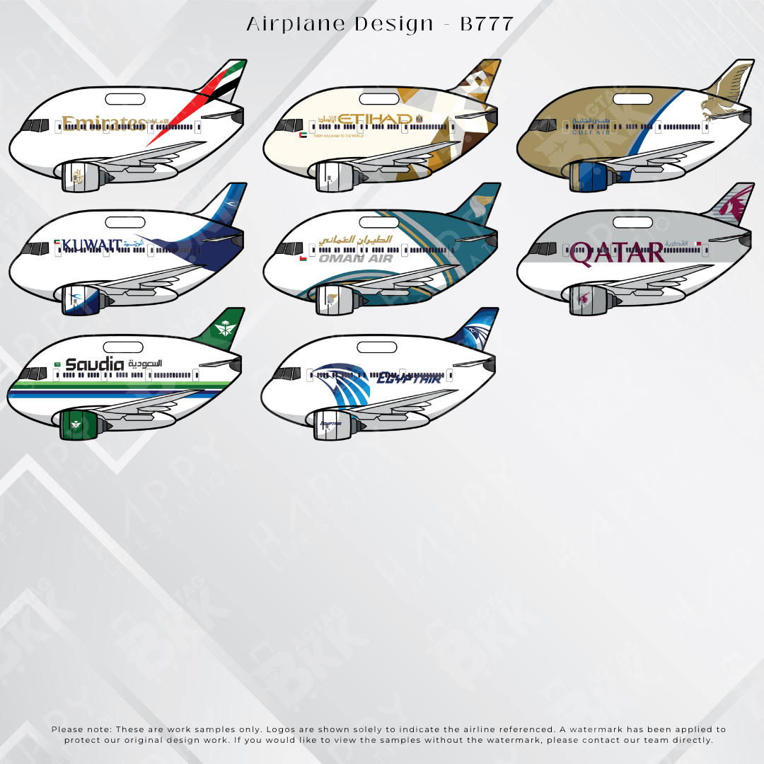 Airplane tag (Boeing 777)