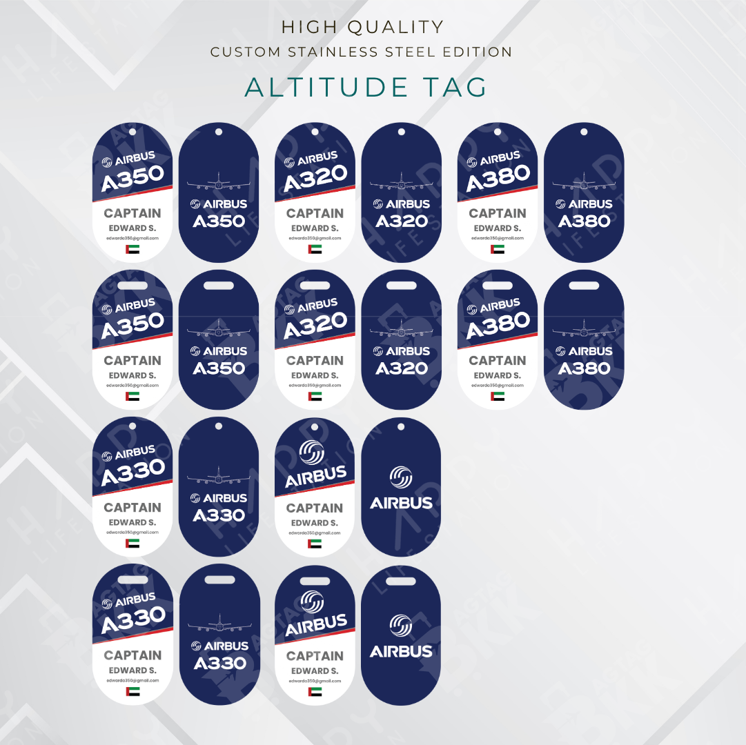 Boeing - Altitude Tag ( Stainless Steel Luggage Tag)