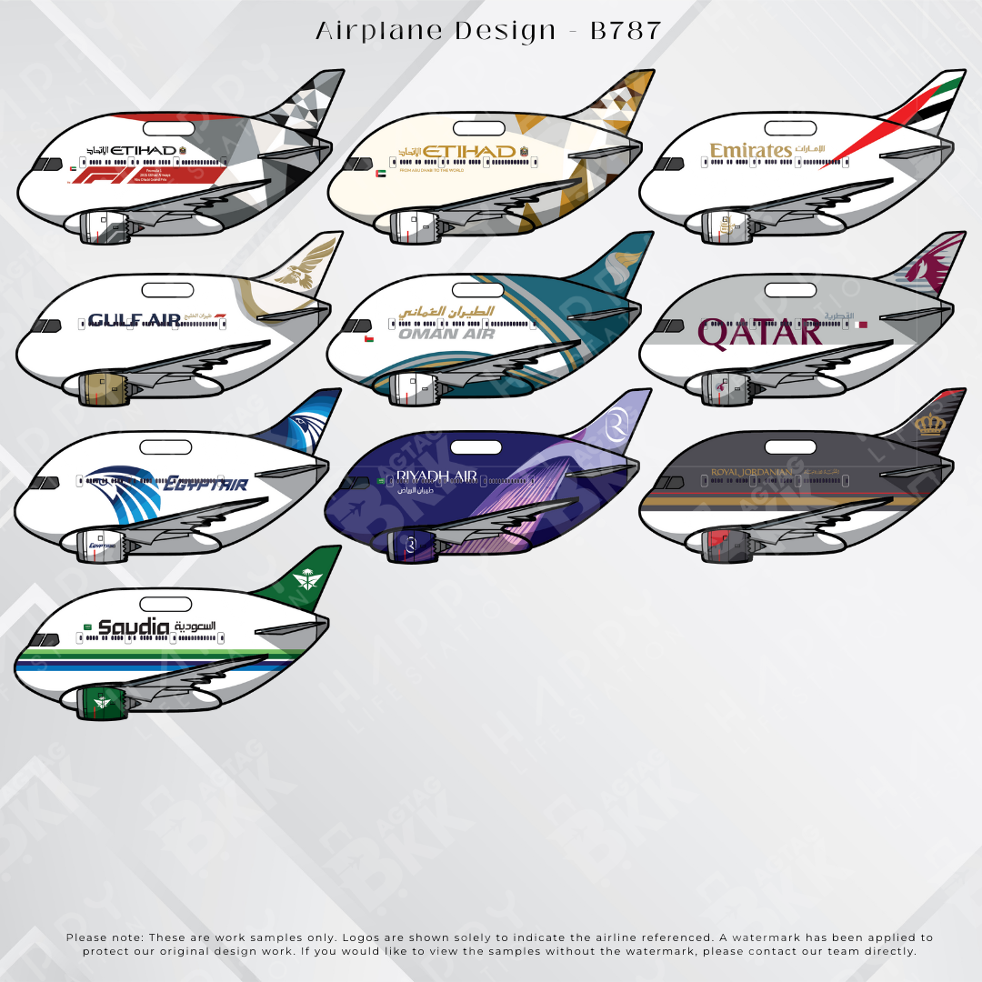 Airplane tag (Boeing 787)