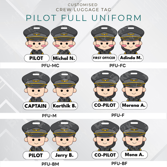 Pilot Tag / Flight Crew Tag ( Full Uniform )