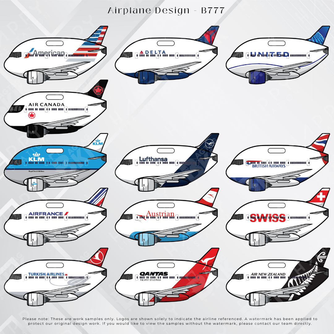Airplane tag (Boeing 777)