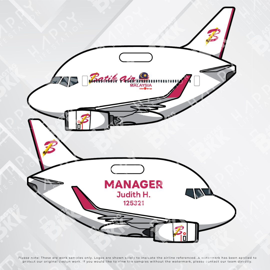 Airplane tag (Boeing 737)