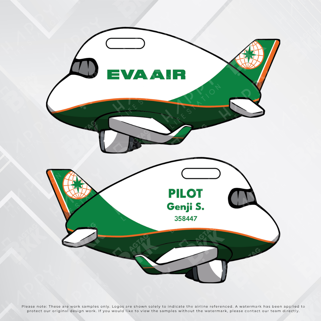 Airplane tag (AIRBUS A350) Old Version