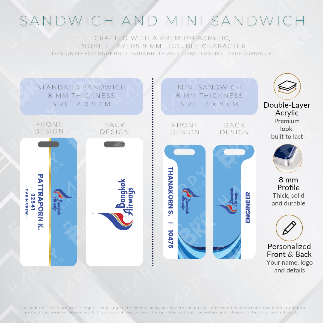Bangkok Air - Sandwich Tag