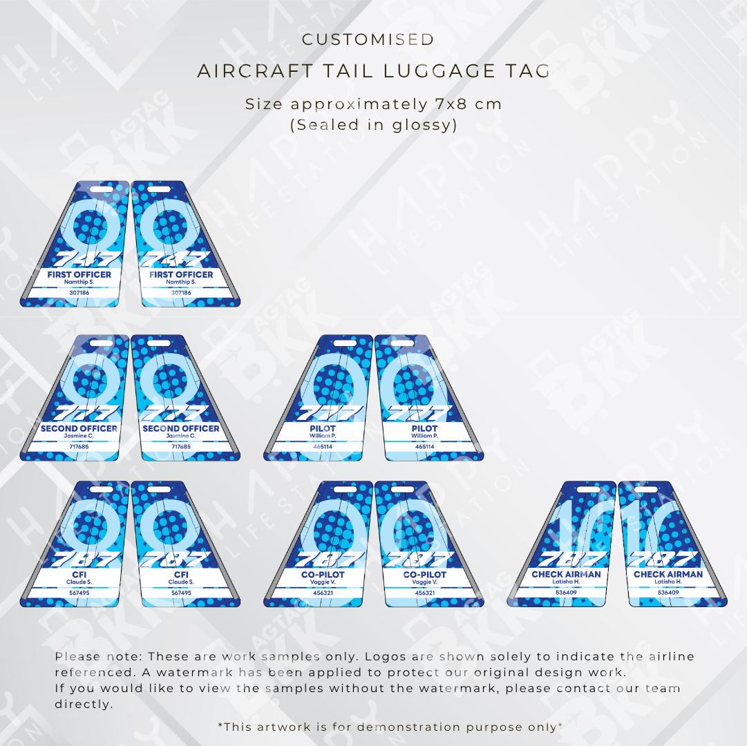 Boeing Aircraft Tail Luggage Tag Design 2 | BAGTAGBKK